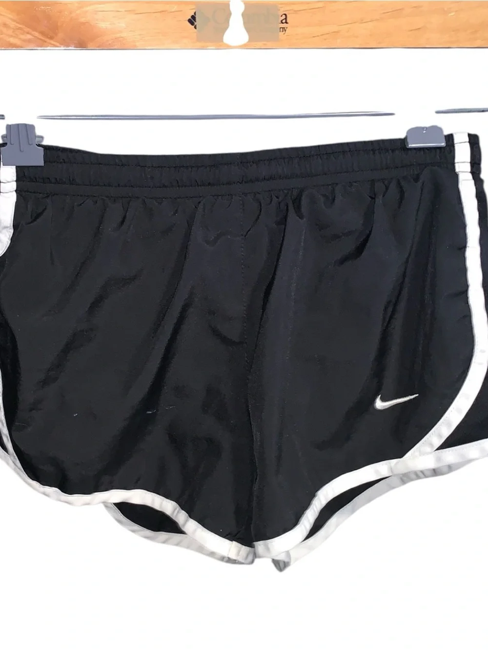 Nike Black Girls S Athletic Shorts with White Trim